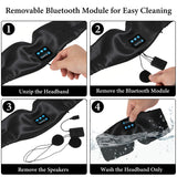 Geekria Mulberry Silk Sleep Headphones Bluetooth Headband for Side Sleepers, Wireless Headband with Ultra-Thin HD Speakers, Soft Breathable Sleep Headphone for Sleeping, Travel, Yoga (Black)