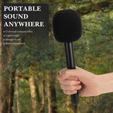 Geekria for Creators Wireless Interview Microphone Adapter, Mic GO Handheld Adaptor with Windscreen, Microphone Handle Mount Compatible with DJI MIC 1, MIC 2, Rode Wireless GO II (Black)