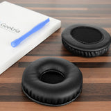 Geekria QuickFit Protein Leather Replacement Ear Pads for Sony DR-BT101, ZX300, ZX100, DR-ZX102DPV, S500 Headphones Ear Cushions, Headset Earpads, Ear Cups Cover Repair Parts (Black)