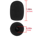 Geekria for Creators Foam Windscreen for 1/4" (10mm) Diameter Microphones, Antipop Foam Cover, Mic Wind Cover, Sponge Foam Filter Compatible with HyperX Cloud X, Cloud Pro (Black / 10 Pack)