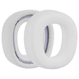 Geekria Mesh Fabric Replacement Ear Pads Compatible with Logitech G735 Wireless Headphones Ear Cushions, Repair Parts (White)
