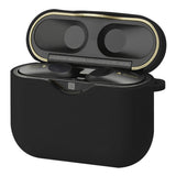 Geekria Silicone Cover Case Compatible with Sony WF-1000XM3, 1000XM3S, 1000XM3B Truly Wireless Noise Canceling Earphone, Earbud Protection Pouch / Silicone Case Cover with Keychain, LED Visible