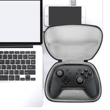 Geekria Controller Travel Case Compatible with Nintendo Switch Pro, Hard Shell Carrying Bag, Protective Storage with Internal Mesh Pocket for Charging Cable (Dark Gray)
