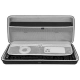 Geekria Full Size Keyboard Hard Shell Case Compatible with Corsair Galleon 100 SD/K100 RGB/K70 MAX, Razer BlackWidow V4 Pro, Travel Carrying Bag for 104-108 Key Computer Keyboard (Dark gray)