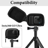 Geekria Portable Carrying Case for GO Ultra, Travel Storage Case Compatible with Insta360 GO Ultra, Water-resistance Mini Protective Hard, Action Camera Accessories (Black)