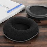 Geekria Comfort Velour Replacement Ear Pads for Sony MDR-RF6000, RF6500, RF7000, RF7100, MDR-DS6000, DS6500, DS7000, DS7100, XD150, XD200 Headphones Ear Cushions, Headset Earpads (Black)