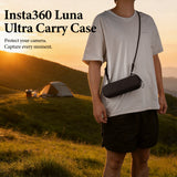 Geekria Hard Carrying Case Compatible with Insta360 Luna Ultra, Protective Travel Storage Case for Pocket Gimbal Camera, Waterproof Shockproof Organizer Bag with Lanyard Strap (Dark Grey)