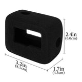 Geekria for Creators Windslayer Cover Wind Muff Compatible with GoPro Hero 13, 12, 11, 10, 9 Action Camera, Housing Frame Case, Video Noise Reduction Sponge Accessories (Black / 2 Pack)