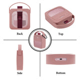 Geekria Protective Silicone Case Compatible with Bose SoundLink Micro 2nd Gen, Portable Speaker Cover with Keychain Hook, Soft Anti-Scratch Sleeve for Travel and Daily Use (Pink)