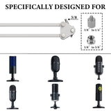 Geekria for Creators Microphone Arm Compatible with Razer Seiren V3 Chroma, V3 Mini, X Mic Boom Arm with Tabletop Flange Mount, Suspension Stand, Desk Mount Holder (White)
