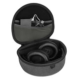 Geekria Shield Case Compatible with Sony, Skullcandy, JBL, Sennheiser Headphones, Replacement Protective Hard Shell Travel Carrying Bag with Cable Storage (Dark Grey)