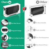 Geekria Switch Dock Cooling Dust Cover for Desktop, Acrylic Protective Case with Quiet Cooling Fan, Compatible with Nintendo Switch2/ OLED Docking Station, Anti-Scratch (Clear)