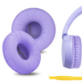 Geekria QuickFit Leatherette Replacement Ear Pads for JBL JR300, JR300BT, T450BT, T500BT, Tune500, Tune 500BT, Tune 510BT, Tune 520 Headphones, Ear Cushions (Purple)