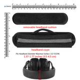 Geekria Large Hook and Loop Headband Cover and Pad Set, Replacement Repair Part, (Fits Headphone Headbands 3.5-4.5 cm), Compatible with AKG, JBL, Razer, Sennheiser, Turtle Beach (Velour)
