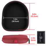 Geekria Shield Headphones Case Compatible with JBL TUNE 760NC, TUNE 750NC, TUNE 720BT, Live 770NC, Replacement Hard Shell Travel Carrying Bag with Cable Storage (Red)