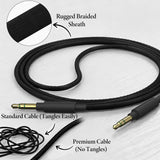 Geekria Audio Cable Compatible with Skullcandy Hesh Evo/3/2, Crusher Evo Headphones, 1/8" (3.5mm) to 3.5mm Braided Nylon Replacement Stereo Cord (4 ft/1.2 m)