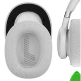 Geekria Comfort Mesh Fabric Replacement Ear Pads for JBL Live 650 BTNC, Lifestyle E65BTNC, Duet NC, Live 660 BTNC Headphones Ear Cushions, Repair Parts (Grey)