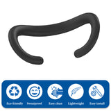 Geekria Silicone Face Pad Cover Compatible with Apple Vision Pro, Washable Anti-Leakage Cushion Pad Mask, Original Headset Replacement Accessories, VR Headset Face Shield (Black)