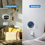 Geekria Acrylic Wall Mount Compatible with Echo Dot 3rd/4th/5th Gen, No-Drill Adhesive Speaker Holder Stand for Alexa Smart Speaker, Space Saving Wall Shelf (Clear)