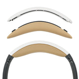 Geekria Protein Leather Headband Pad Compatible with Bose SoundLink AE2, QC25 (Do Not Fit Bose AE2) Headphones, Replacement Band Repair Part (White+Brown)
