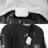 Geekria Earbud Case with Belt Clip, Protective Waist Pouch Compatible with Apple AirPods Pro 3, Portable Travel Carrying Holder (White)