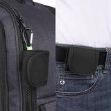 Geekria Earbuds Pouch with Belt Loop Compatible with SAMSUNG Galaxy Buds3 FE, Buds 2 Pro, Galaxy Buds Live, Protective Cover with Clip Holder for Bag Strap (Black)