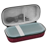 Geekria Shield Speaker Case Compatible with Bose SoundLink Flex 2 Bluetooth, Replacement Hard Shell Carrying Bag with Cable Storage (Claret-Red)