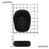 Geekria Comfort Mesh Fabric Replacement Ear Pads for BlueParrott B350 (B350-XT) (204260) Noise Cancelling Headphones Ear Cushions, Repair Parts (Black)