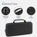Geekria TKL Keyboard Case, Compatible with Razer BlackWidow Lite TKL, Keychron K8 / K8 Pro, SteelSeries New Apex 9TKL / Apex ProTKL Gen 3 Hard Shell Travel Carrying Bag (Slim)