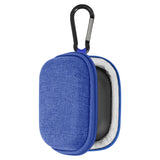 Geekria Shield Earbuds Case Compatible with Jabra Elite 10 Gen 2, Elite 75t, Elite 65t, Elite10 True Wireless Earbuds, Replacement Hard Shell Travel Carrying Bag with Carabiner Clip (Blue)