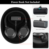 Geekria Elite Charging Headphones Case Compatible with JBL Tour ONE M3/M2, Tune 770NC, Live 770NC/650BT and More, Replacement Hard Shell Travel Carrying Bag (Black) Without Power Bank