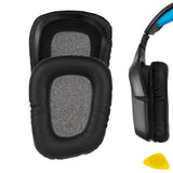 Geekria QuickFit Replacement Ear Pads for Logitech G35, G930, G430, F450 Headphones Ear Cushions, Headset Earpads, Ear Cups Cover Repair Parts (Black)