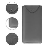 Geekria Keyboard Carrying Case Replacement for Logitech MX Keys Mini Keyboard Case, Vegan Leather Protective Travel Bag Keyboard Cover (Dark Grey)