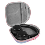 Geekria NOVA Headphones Case Compatible with Anker Soundcore Q11i, Life Q20i, Life Q20+, Replacement Hard Shell Travel Carrying Bag (Pink Marble)