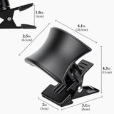 Geekria Adjustable Clamp-On Headphone Holder, No-Drill Metal Headset Stand with Headband Rest, Under Desk Mount for Gaming Headsets, Home & Office, Black