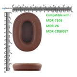 Geekria Replacement Ear Pads for SONY MDR-7506, MDR-V6, MDR-V7, MDR-CD900ST Headphones Ear Cushions, Repair Parts (Brown)