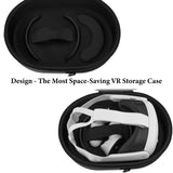 Geekria Carrying Case for VR Controllers and Accessories, Compatible with Quest 3, Quest 2, Vision Pro, Google Daydream View, 30x21x11cm, Shockproof with Cushion Padding for Secure Storage