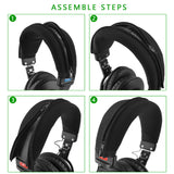 Geekria Earpad + Headband Set Compatible with SONY MDR-7506, MDR-V6, MDR-CD900ST Headphones, Repair Parts Suit (Black)