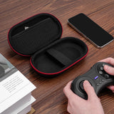 Geekria Carrying Case Compatible with 8Bitdo NEOGEO, M30, SN30 Pro Wireless Bluetooth Controller, Hard Shell Travel Case, Durable Storage Bag (Black and Red)