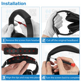 Geekria Headband Pad Compatible with Bose QC 45/ 35IIGaming/ 35II/ 35/ SE Headphones, Replacement Band Repair Part (Black)