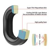 Geekria Sport Cooling-Gel Ear Pads Replacement for David Clark H10-60 H10-20 H10-13.4 H10-76 H10-30 H10-13S Headsets Ear Muffs, High Density Noise Reduction Aviation Headsets Earmuff (Black)