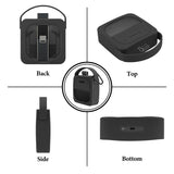 Geekria Protective Silicone Case Compatible with Bose SoundLink Micro 2nd Gen, Portable Speaker Cover with Keychain Hook, Soft Anti-Scratch Sleeve for Travel and Daily Use (Black)