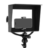 Geekria Foldable Smartphone Sunshade Hood with Phone Mount, Anti-Glare Phone Screen Shade with 1/4" Tripod Thread for Outdoor Video Recording, Fits 4.0-7.2" Smartphones