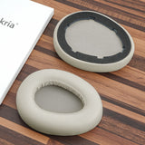 Geekria QuickFit Replacement Ear Pads Compatible with JLab JBuds Lux ANC Wireless Headphones, Ear Cushions, Repair Parts (Cloud White)