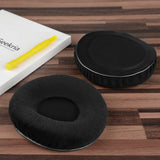 Geekria Comfort Velour Replacement Ear Pads for TECHNICS RP-DH1200 DJ, RP-DH1210, RP-DH1250-S DJ Headphones Ear Cushions, Repair Parts (Black)