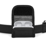 Geekria Earbuds Carrying Pouch Compatible with Beats Studio Buds Belt Holster, Protective Cover with Clip Holder for Bag Strap, All-Round Protection (Black)