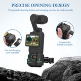 Geekria Camera Extension Adapter Compatible with DJI Osmo Pocket 3, Cold Shoe Mount Camera Extender Frame, Tripod Mount Adapter for Tripod, Bicycle, Backpack Clip, Chest Straps (Black)