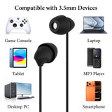 Geekria Sleeping Headphones for Side Sleepers, 3.5mm Wired Soft Silicone In-Ear Earbuds with Mic & Volume Control, Sleep, Travel & Meditation (3.9FT)