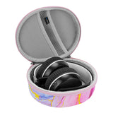 Geekria NOVA Headphones Case Compatible with Sennheiser PXC 550, HD 450BT, HD 350BT, Replacement Hard Shell Travel Carrying Bag with Cable Storage (Pink Marble)
