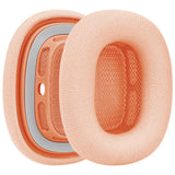 Geekria Comfort Mesh Fabric Replacement Ear Pads Compatible with AirPods MAX (A2096), AirPods MAX2 (A3184) Headphones, Ear Cushions (Orange)